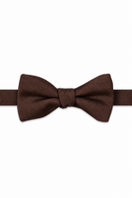 Ted Stanford Cocoa Metro Solid Hand Knot Banded Bow Tie