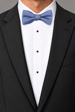 Ted Stanford Cornflower Metro Solid Hand Knot Banded Bow Tie