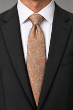 Ted Stanford Dark Peach Aries Floral Paisley Necktie