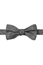 Ted Stanford Dark Sandstone Aries Floral Paisley Hand Knot Banded Bow Tie