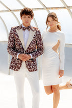 Ted Stanford "Floral Fusion" Chocolate Peak Tuxedo Jacket (Separates)