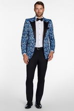 Ted Stanford "Floral Fusion" Cobalt Blue Peak Tuxedo Jacket (Separates)