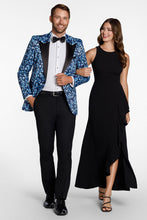 Ted Stanford "Floral Fusion" Cobalt Blue Peak Tuxedo Jacket (Separates)