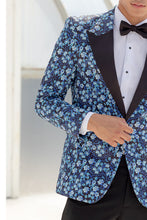 Ted Stanford "Floral Fusion" Cobalt Blue Peak Tuxedo Jacket (Separates)
