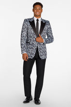 Ted Stanford "Floral Fusion" Dark Grey Peak Tuxedo Jacket (Separates)