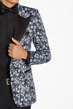 Ted Stanford "Floral Fusion" Dark Grey Peak Tuxedo Jacket (Separates)