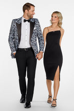 Ted Stanford "Floral Fusion" Dark Grey Peak Tuxedo Jacket (Separates)