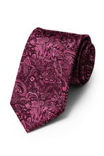 Ted Stanford Fuchsia Aries Floral Paisley Necktie