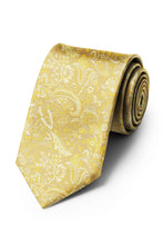 Ted Stanford Gold Aries Floral Paisley Necktie