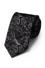 Ted Stanford Graphite Aries Floral Paisley Necktie