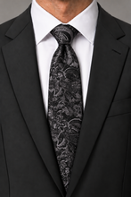 Ted Stanford Graphite Aries Floral Paisley Necktie