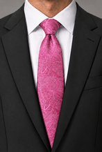 Ted Stanford Hot Pink Aries Floral Paisley Necktie