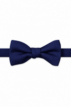Ted Stanford Indigo Metro Solid Hand Knot Banded Bow Tie