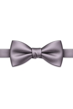 Ted Stanford Lavender Metro Satin Hand Knot Banded Bow Tie