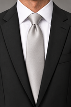 Ted Stanford Light Grey Metro Satin Necktie