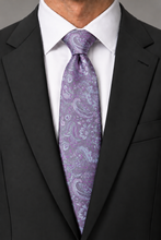 Ted Stanford Lilac Aries Floral Paisley Necktie