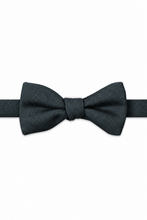 Ted Stanford Medium Grey Metro Solid Hand Knot Banded Bow Tie