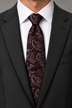 Ted Stanford Merlot Aries Floral Paisley Necktie