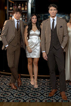 "Metro Plaid" Cocoa Suit Jacket (Separates)