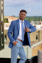 Ted Stanford "Metro Plaid" Indigo Suit Jacket (Separates)