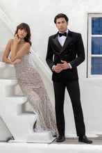 Ted Stanford "Miles" Black Peak DB Velvet Tuxedo Jacket (Separates)