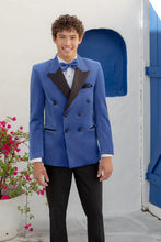 Ted Stanford "Miles" Royal Blue Peak DB Velvet Tuxedo Jacket (Separates)