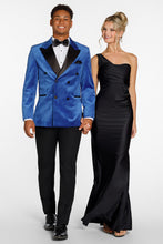 Ted Stanford "Miles" Royal Blue Peak DB Velvet Tuxedo Jacket (Separates)