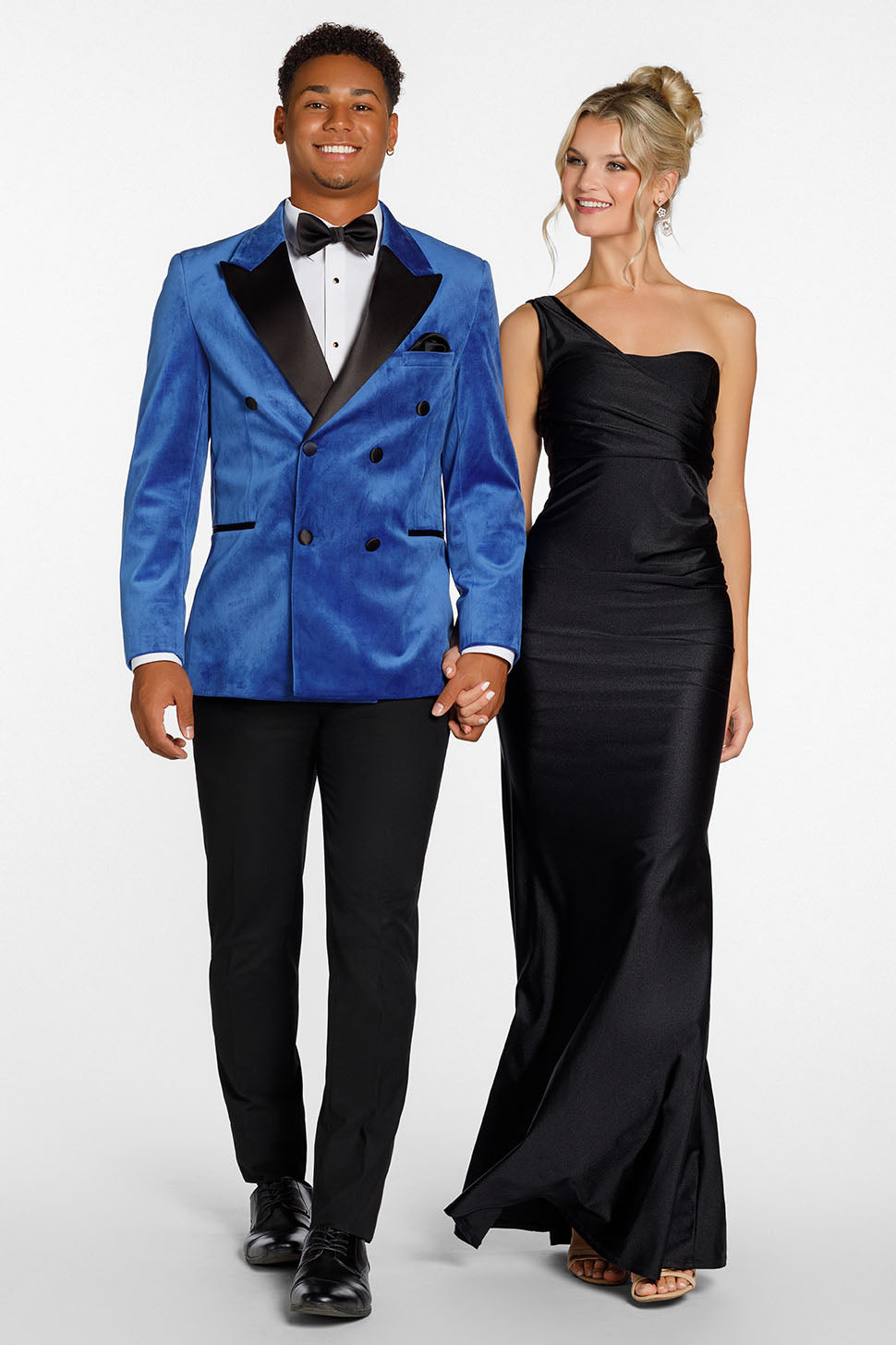 Ted Stanford "Miles" Royal Blue Peak DB Velvet Tuxedo Jacket (Separates)