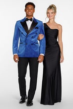 Ted Stanford "Miles" Royal Blue Peak DB Velvet Tuxedo Jacket (Separates)