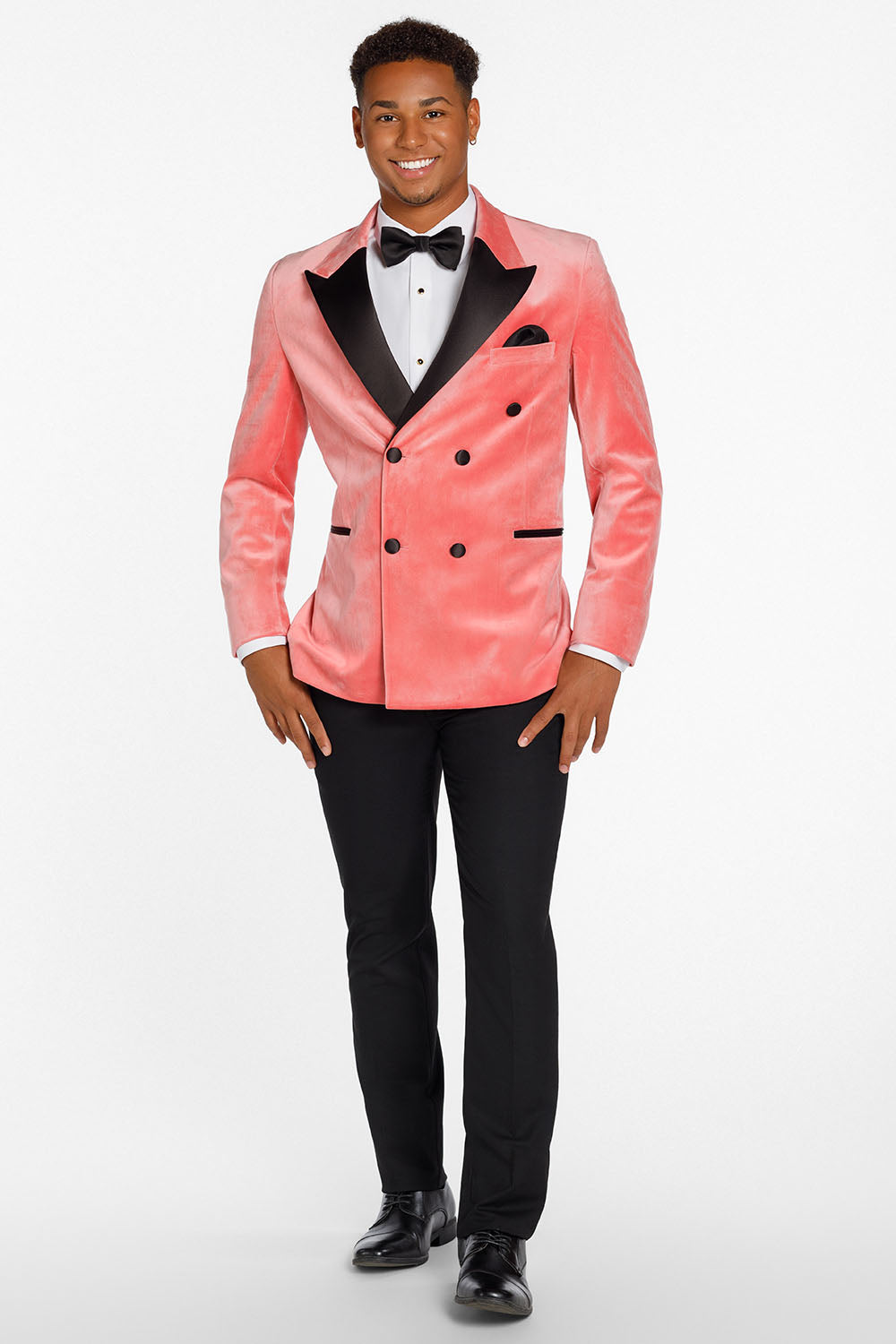 Ted Stanford "Miles" Salmon Peak DB Velvet Tuxedo Jacket (Separates)
