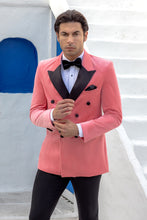 Ted Stanford "Miles" Salmon Peak DB Velvet Tuxedo Jacket (Separates)