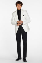 Ted Stanford "Night Vine" Diamond White Shawl Tuxedo Jacket (Separates)