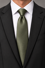 Ted Stanford OD Green Metro Satin Necktie