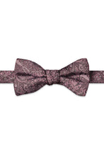 Ted Stanford Rosewood Aries Floral Paisley Hand Knot Banded Bow Tie