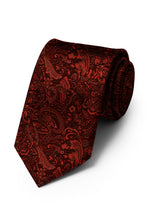 Ted Stanford Rust Aries Floral Paisley Necktie