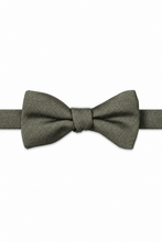 Ted Stanford Sage Metro Solid Hand Knot Banded Bow Tie