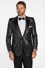 Ted Stanford "Savannah" Black & Silver Peak Tuxedo Jacket (Separates)