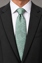 Ted Stanford Spearmint Aries Floral Paisley Necktie