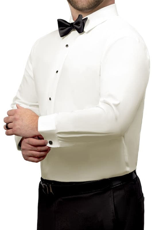 Ted Stanford "Stretch" Diamond White Laydown Formal Shirt