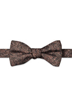 Ted Stanford Tawny Aries Floral Paisley Hand Knot Banded Bow Tie