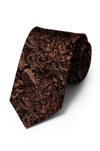 Ted Stanford Tawny Aries Floral Paisley Necktie