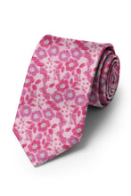 Ted Stanford Watermelon & White Blossom Floral Necktie