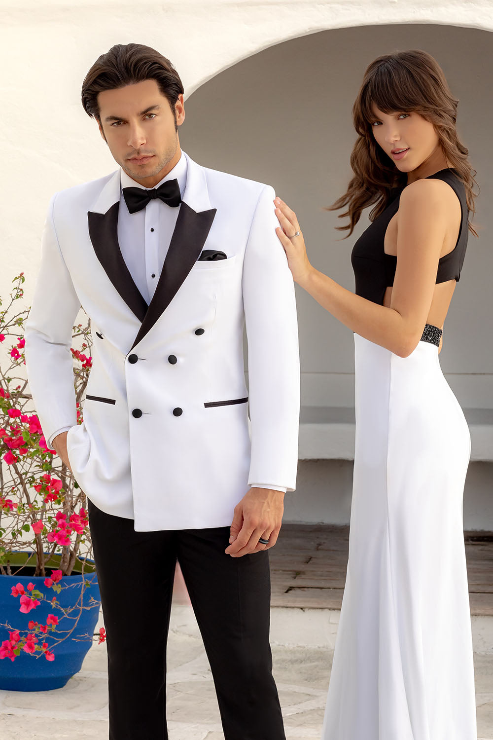 Ted Stanford "Winston" White Peak DB Tuxedo Jacket (Separates)