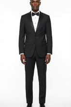 Tiglio "Sienna Porto" Black 2-Button Notch Slim Fit Tuxedo (2-Piece Set)