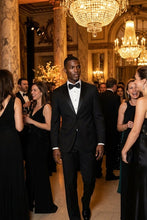 Tiglio "Sienna Porto" Black 2-Button Notch Slim Fit Tuxedo (2-Piece Set)