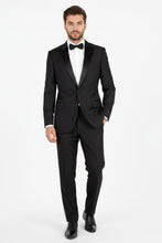 Tiglio "Tufo Trofeo" Black 2-Button Peak Tuxedo (2-Piece Set)