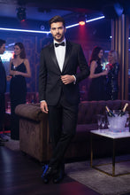 Tiglio "Tufo Trofeo" Black 2-Button Peak Tuxedo (2-Piece Set)