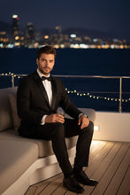Tiglio "Tufo Trofeo" Black 2-Button Peak Tuxedo (2-Piece Set)