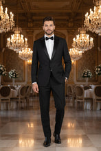 Tiglio "Tufo Trofeo" Black 2-Button Peak Tuxedo (2-Piece Set)