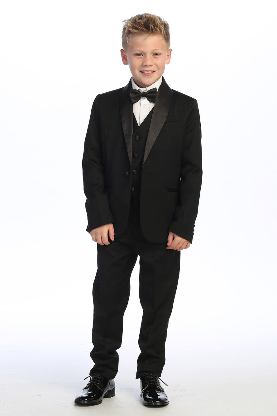 Tip Top "Cornell" Kids Black Tuxedo (5-Piece Set)